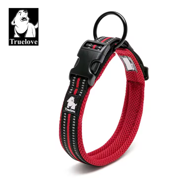 Truelove-Collar acolchado de malla ajustable para perro, Collar de nailon reflectante de 3M, duradero y resistente, para todo tipo de clima, TLC5011 - 1