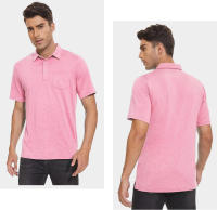 MAGCOMSEN Men's T-shirt Short Sleeve Quick Dry Breathable  Golf Polo Shirt with Pocket - details 2