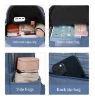 1 nueva mochila en relieve, mochila versión coreana para mujer, bolso escolar de gran capacidad, bolso de viaje de negocios de cuero suave - details 14