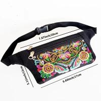 Riñonera informal de lona para mujer, para el pecho bolso cruzado, cinturón de viaje, deportivo, de hombro, a la moda - details 8