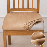 Fundas de asiento de silla de terciopelo, fundas de cojín de asiento elásticas, funda de silla lavable para comedor, Hotel, ceremonia, banquete, fiesta - details 13