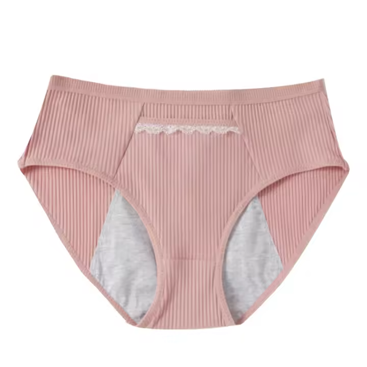Ropa interior sexy transpirable y menstrual de algodón a prueba de fugas para hombre, ropa interior fisiológica íntima para mujer - 1