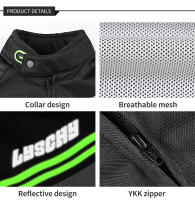LYSCHY Chaqueta de Moto para Hombre Ropa Transpirable de Malla de Verano Moto Motocicleta Motocross Chaqueta de Carreras Reflectante Protector CE/EVA Ropa Anticaída - details 11