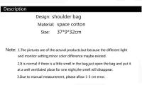 Bolso de hombro de algodón para mujer, bolsa de diseñador de lujo, gran capacidad, Asa superior, acolchado - details 0