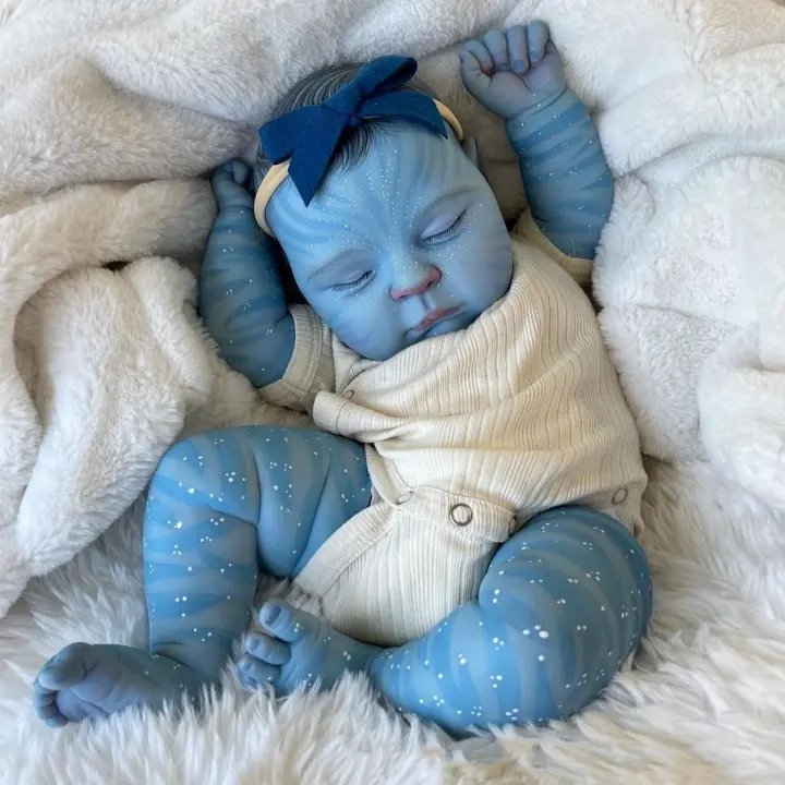 19 pulgadas hecho a mano de alta calidad pintura detallada melocotones Avatar realista cuerpo suave muñeca pequeña lindo bebé práctico - 1