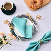 Servilleta de satén de 30cm x 30cm, decoración de mesa para servir, toalla de cena para fiesta de boda, hogar, Hotel, decoración navideña, servilletas de mesa, color verde, 6 uds. - details 8