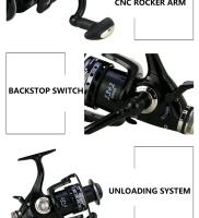 Carrete de Pesca de Metal Rata de 5.2:1 Frenado Doble Suavidad en la Casting Serie 3000-6000 - details 6