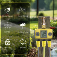 Temporizador de agua inteligente, controlador automático de riego de jardín, sistema de riego de 1/2/3 salidas, rociador temporizado para invernadero de césped - details 4