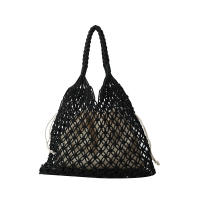 Bolsos de ganchillo de moda para mujer, bolso de mano de playa de rafia, bolso de paja, bolso de hombro de punto bohemio - details 36