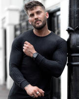 Muscleguys Camiseta de Pullover Oversize para Hombres Color Sólido, Estampado, Poliéster para Otoño e Invierno - details 5