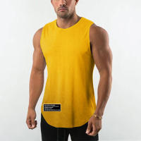 Summer Men's Trendy Brand Printed Gym Sports Bodybuilding Fitness Loose Mesh Quick-drying Workout Sleeveless Shirt - details 7