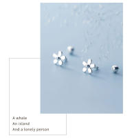 Flower Earrings Studs 925 Sterling Silver Fine Jewelry Minimalist Beautiful Stud Earrings For Women Silver 925 Korean - details 3