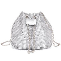 Bolsos cruzados con forma de cubo de diamantes de imitación para mujer, bolsos de hombro brillantes, bolsos de cadena, bolsos de almacenamiento de fiesta de noche - details 24