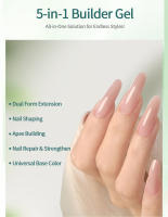 Nailpop Milky Smooth Builder Gel 30/100g para extensión de uñas Gel UV de construcción rápida de larga duración Soak Off Nail Art Design DIY - details 2