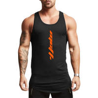 Camiseta Deportiva de Algodón sin Mangas para Hombres Cuello Redondo Estampado - details 3