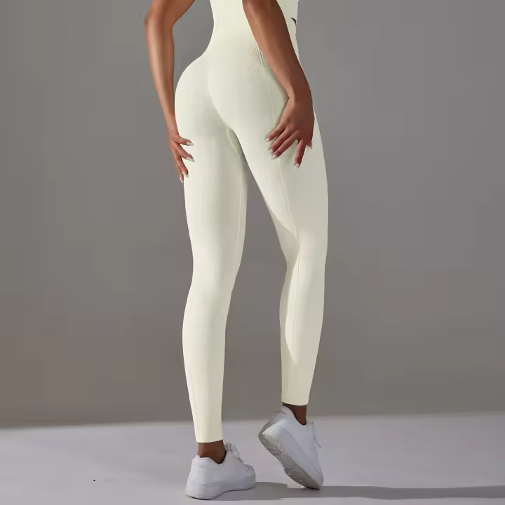Hamidou-mallas sin costuras para mujer, mallas deportivas de cintura alta para entrenamiento, correr, Fitness, gimnasio, Scrunch Butt, ropa deportiva - 1
