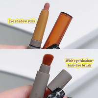 Barra de sombra de ojos sedosa de doble punta, lápiz de sombra de ojos desnudo mate con brillo rosa y marrón, con sombra de ojos, cepillo de tinte Halo dos en uno - details 4