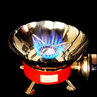 Mini calentador portátil para exteriores, quemador de loto para acampar, cocina, calefacción, conector plegable, tarjeta, estufa de gas a prueba de viento - details 13