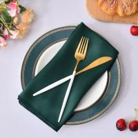 Servilleta cuadrada de satén de 12 Uds., servilleta de cóctel de 12x12 pulgadas para fiesta, boda, cumpleaños, decoración de banquete, servilletas de mesa suaves lavables - details 3