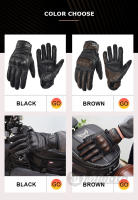 Guantes de Motocicleta de Cuero Vintage MJMOTO Certificados CE, Impermeables, Transpirables, Cómodos con Pantalla Táctil Tallas M-L-XL-XXL - details 8
