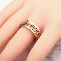 Anillos de cadena giratorios de titanio de acero para mujeres y hombres, anillo giratorio de descompresión, anillo de cadena multifuncional, anillo abridor de botellas, regalo - details 10