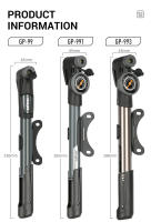 Inflador de neumáticos portátil para bicicleta, bomba de aire de mano para ciclismo, válvula inteligente Schrader Presta, 120PSI - details 1