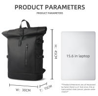 Heroic Knight-mochila enrollable impermeable para hombre y mujer, morral de viaje expandible con carga USB, bolso para portátil de gran capacidad - details 14