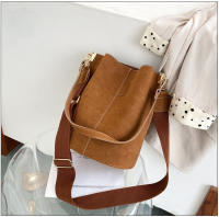Bolsa para Mujeres Sencilla Tipo Cubo - Bolsa de Mano y Hombro, Material en Piel Abrasivada, Estilo Vintage Euroamericano, Tamaño Grande - details 3