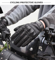 Guantes de Motocicleta de Cuero Vintage MJMOTO Certificados CE, Impermeables, Transpirables, Cómodos con Pantalla Táctil Tallas M-L-XL-XXL - details 14