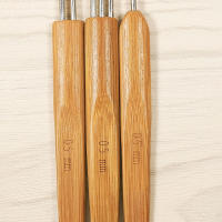 Ganchos de ganchillo creativos de 3 piezas, aguja trenzada de acero inoxidable, para tejer lana, suministros de costura, 0,5/0,75/1mm - details 7