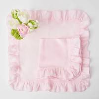 Servilletas 100% de lino para cena de boda, manteles individuales con volantes de Color sólido, borde con volantes, servilleta de mesa clásica personalizada para el hogar - details 8