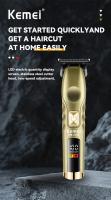 Kemei-cortadora de pelo profesional inalámbrica para hombre, cortadora de pelo con cuchilla en T de alto Torque y cero huecos, acabado cerrado de peluquero - details 0