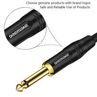 Cable de Guitarra DREMAKE - Cable de Instrumento de 1/4 de Pulgada Recto a en Ángulo Recto - Cable Profesional para Guitarra Eléctrica y Amplificador - details 7