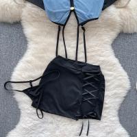 Tornova-Conjuntos de uniformes sexys de estilo Preppy para mujer, traje de uniforme Sexy, Top transparente, minifalda con cordones y tangas, trajes porno de Cosplay huecos - details 5