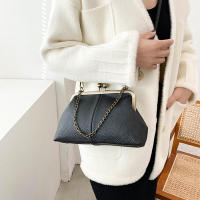 Bolsos de Hombro Vintage para Mujeres Diseño de Cerradura de Cadena Pequeña Bolsa de Mensajero Clip de Marca Bolsos de Cruzado y de Mano - details 16