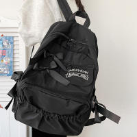 Mochila escolar con lazo para mujer y niña, morral bonito con personalidad, estilo universitario - details 11