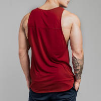 Men Casual Sport Cotton Tank Tops Summer Breathable Sleeveless 0-Neck Solid Print Loose T-Shirts Gym Bodybuilding Fitness Vests - details 14