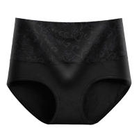 Conjunto de 3 piezas de ropa interior de mujer de jacquard, cintura alta y control abdominal de algodón grande para mujer - details 3