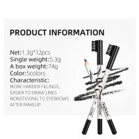Lápiz de Cejas Impermeable 5 Colores para Mujeres Herramienta de Cosméticos de Belleza para Cuidado de la Piel Facial - details 6