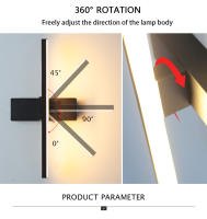 Luz LED de pared para Interior, candelabro de pared con ángulo giratorio ajustable, Simple, CA de 220V/110V, espejo europeo para dormitorio y sala de estar - details 1