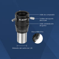Lente Barlow SVBONY SV216 1.25" 2X para Fotografía Planetaria/Lunar/Solar con Aumento Constante 2X Ideal para Cámaras y Drones - details 7