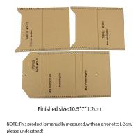 Plantilla de papel de cuero para billetera plegable, plantillas de patrones DIY, herramienta de artesanía de cuero hecha a mano, práctica - details 0