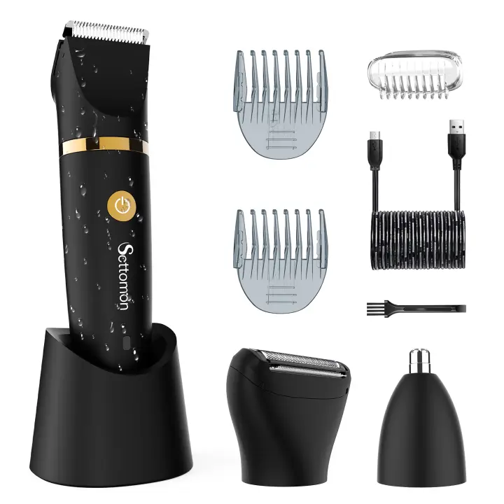 Afeitadora Eléctrica 3 en 1 para Mujeres Bikini Line Barba Pubina Precision Tijeras Cortadora de Vello para Áreas Intimas Rotores de Batería - 1