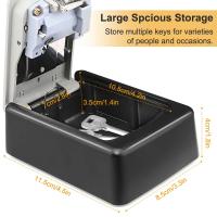 Caja de Almacenamiento de Contraseña Anchtek Resistente al Agua Montaje en Pared para Exteriores Caja de Llave Metálica de 4 Códigos Moderna de Aluminio con Sistema de Alarma - details 9