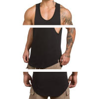 Muscleguys Cotton Gym Clothing Fitness Mens Stringer Tank Top Bodybuilding Sleeveless Shirt Muscle Vest Workout Singlets Tanktop - details 17