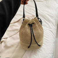Bolso de Verano para Mujeres Bolso de Hombro de Paja Bolsa Top Mate de Ratán Bolso de Mano Casual de Raffia Crochet Bolso de Playa - details 14