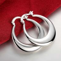 Pendientes de plata de ley 925 para mujer, aretes redondos de 3CM, joyería de compromiso, regalo - details 1