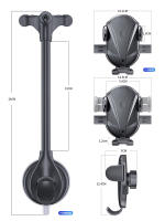 Soporte de teléfono con ventosa para coche, salida de aire, GPS, teléfono móvil, iPhone 14 pro, Huawei - details 3