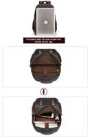 Mochila escolar de lona para ordenador portátil, bolsa de alta capacidad, color sólido, oem - details 1