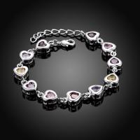 925 Sterling Silver Elegant Charm Bracelets Chain Beautiful Crystal Stone Drop Jewelry Fashion For Women Wedding Lady Cute - details 1